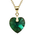 Emerald XILION Heart Pendant Made with Swarovski Element
